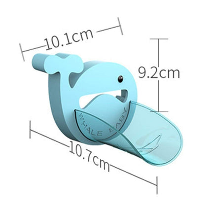 Sevimli Balina Çocuklar İçin Eğitici Musluk Uzatma Başlığı Mavi.