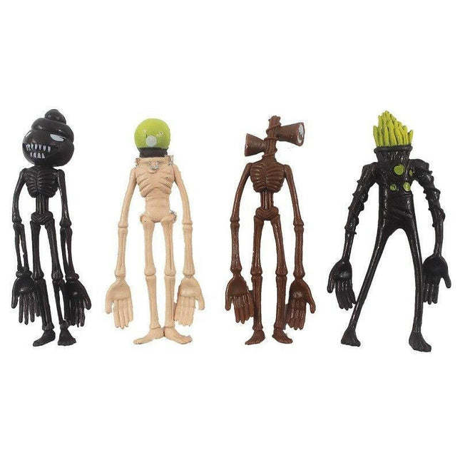 Siren Kafa 8 Adet (10-12) Cm Aksiyon Figürü Siren Head Korku Şekil.