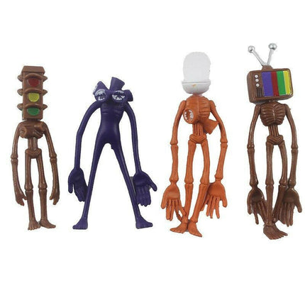 Siren Kafa 8 Adet (10-12) Cm Aksiyon Figürü Siren Head Korku Şekil.