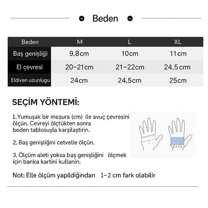 Soğuk Rüzgar Geçirmez Suya Dayanlıklı Dokunmatik Eldiven Parmak Korumalı Motosiklet Eldiveni
