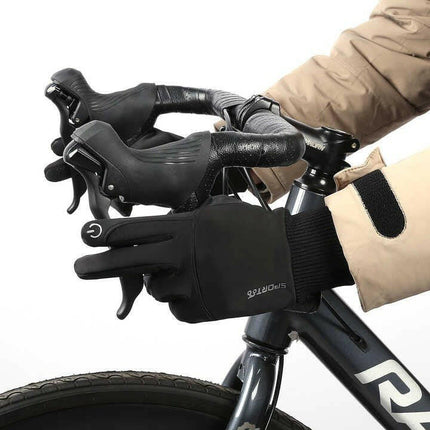Soğuk Rüzgar Geçirmez Suya Dayanlıklı Dokunmatik Eldiven Parmak Korumalı Motosiklet Eldiveni.