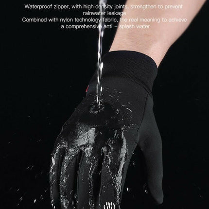Soğuk Rüzgar Geçirmez Suya Dayanlıklı Dokunmatik Eldiven Parmak Korumalı Motosiklet Eldiveni.