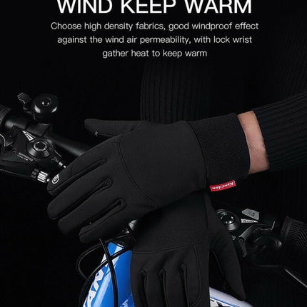 Soğuk Rüzgar Geçirmez Suya Dayanlıklı Dokunmatik Eldiven Parmak Korumalı Motosiklet Eldiveni.