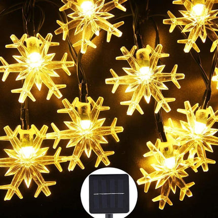 Solar 30Led Ampül 4Mt 8 Mod Güneş Enerjili Dış Bahçe Aydınlatma Dekorasyon Kartanesi Sıcak beyaz