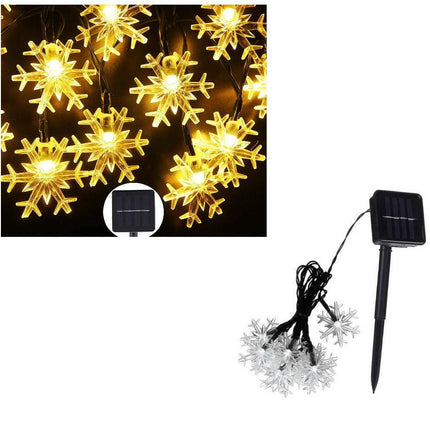 Solar 30Led Ampül 4Mt 8 Mod Güneş Enerjili Dış Bahçe Aydınlatma Dekorasyon Kartanesi Sıcak beyaz.