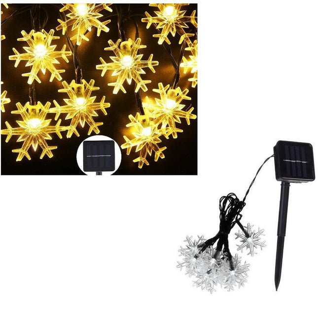 Solar 30Led Ampül 4Mt 8 Mod Güneş Enerjili Dış Bahçe Aydınlatma Dekorasyon Kartanesi Sıcak beyaz.