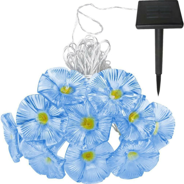Solar Gündüz Sefası Çiçeği 10 Led 2Mt 8 Mod Güneş Enerjili Dış Bahçe Aydınlatma Dekorasyon Günışığı.