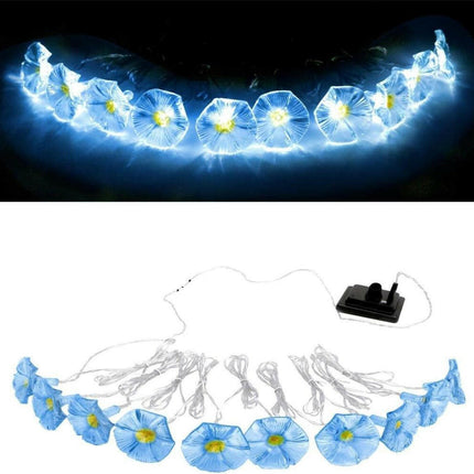 Solar Gündüz Sefası Çiçeği 10 Led 2Mt 8 Mod Güneş Enerjili Dış Bahçe Aydınlatma Dekorasyon Günışığı.
