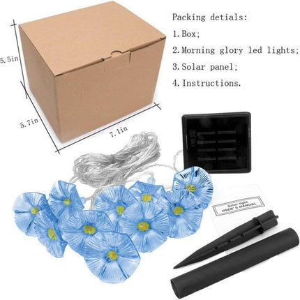 Solar Gündüz Sefası Çiçeği 10 Led 2Mt 8 Mod Güneş Enerjili Dış Bahçe Aydınlatma Dekorasyon Günışığı.