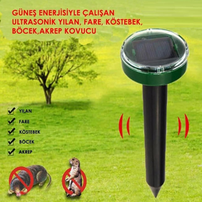 Solar Güneş Enerjili Akrep,Köstebek,Yılan Fare Kovucu 750-1000 M2 Etkili Yuvarlak