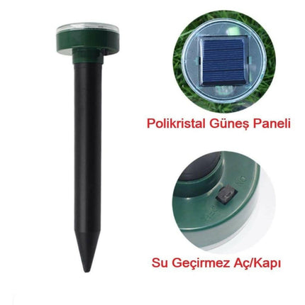 Solar Güneş Enerjili Akrep,Köstebek,Yılan Fare Kovucu 1000 M2 Etkili Yuvarlak.