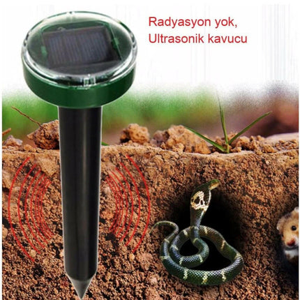 Solar Güneş Enerjili Akrep,Köstebek,Yılan Fare Kovucu 1000 M2 Etkili Yuvarlak.