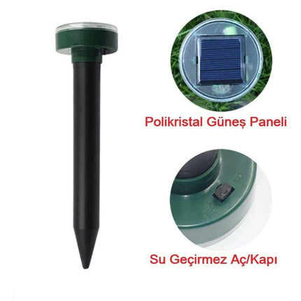 Solar Güneş Enerjili Akrep,Köstebek,Yılan Fare Kovucu 750-1000 M2 Etkili Yuvarlak.