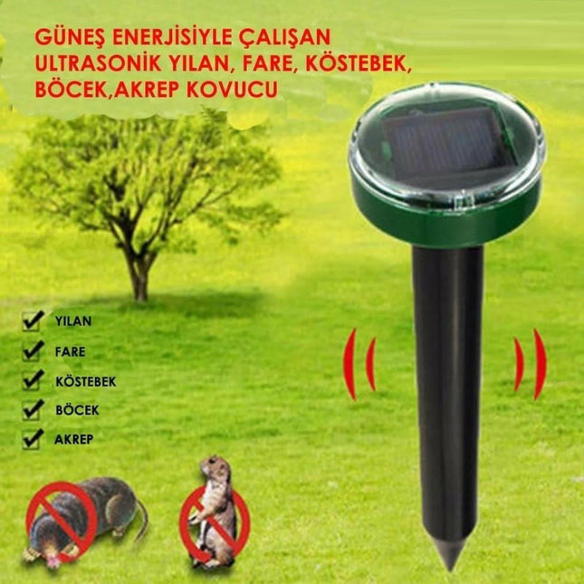 Solar Güneş Enerjili Akrep,Köstebek,Yılan Fare Kovucu 900 Etkili Yuvarlak.