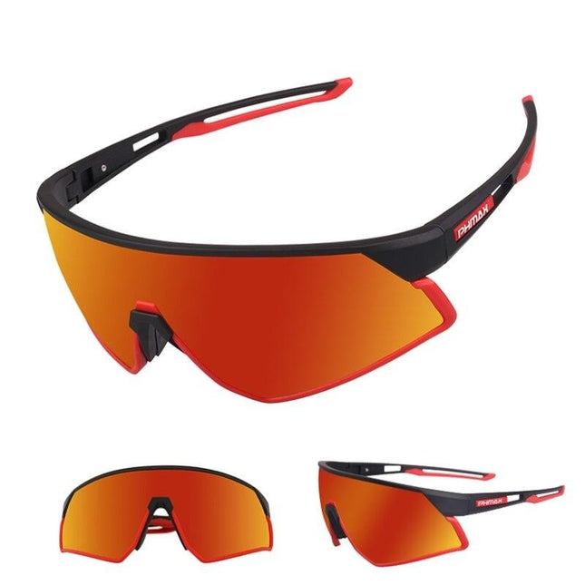 PHMAX Ultra Hafif Polarize Unisex Bisiklet Gözlüğü 5 Lens