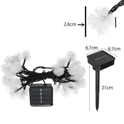 Solar Peri 30Led 4Mt 8 Mod Güneş Enerjili Bahçe Aydınlatma Dekorasyon Günışığı.