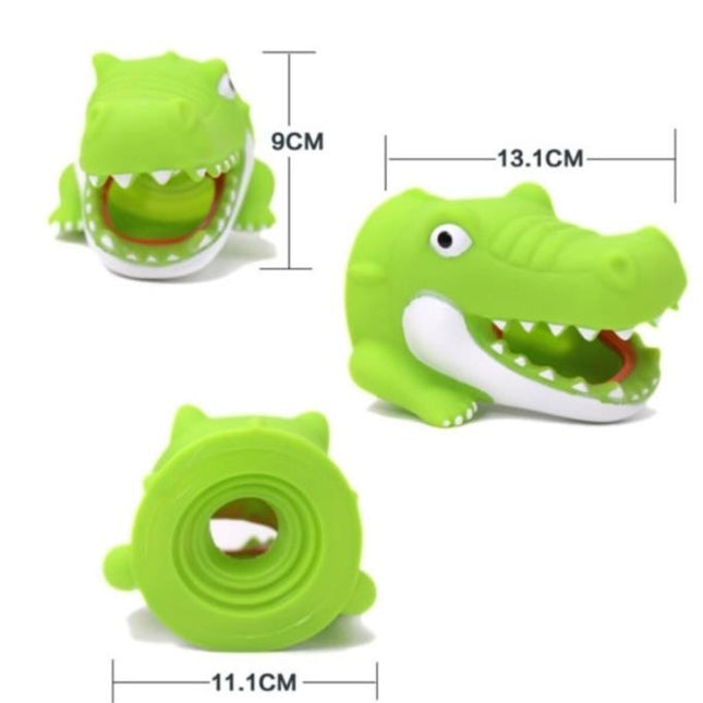 Timsah Figürlü Çocuklar İçin Eğitici Musluk Uzatma Başlığı