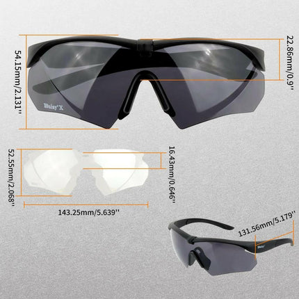 Usa Military Daisy C10 3 Lensli Taktikal Bisiklet Motorsiklet Gözlük.