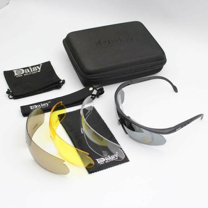 Usa Military Daisy C2 4 Lensli Taktikal Bisiklet Motorsiklet Gözlük.