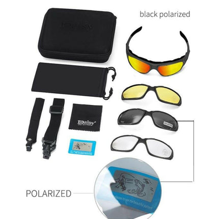 Usa Military Daisy C9 4 Lensli Polarize Taktikal Gözlük.