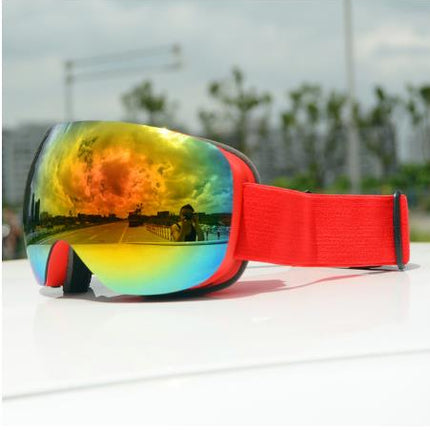 UV400 Korumalı Anti-Sis Çift Katman Orange Lens Snowboard Kayak Gözlüğü.