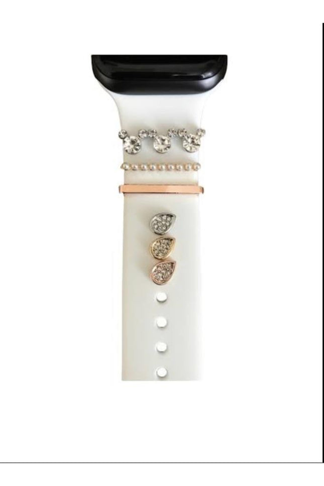 Watch Uyumlu Incili Minnie Mouse Charm Saat Kordon Aksesuar Gold Renk