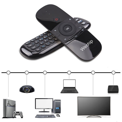 Wechip W1 2.4G Kablosuz Klavye Uzaktan Kumanda Air Mouse