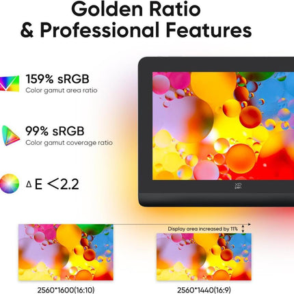 Xp-Pen Artist Pro 16 Grafik Ekran Tablet 2nd Generation Siyah