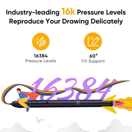 XP-Pen Deco 640 Grafik Tablet 16K 8 Tuş 60° Eğim OSU Android/Windows/Mac.