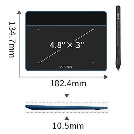 XP-Pen Deco Fun XS Mavi Grafik Tablet Android Mac Linux Windows Chrome OS.