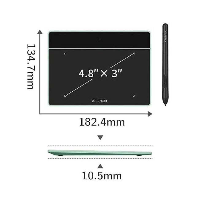 XP-Pen Deco Fun XS Yeşil Grafik Tablet Android Mac Linux Windows Chrome OS