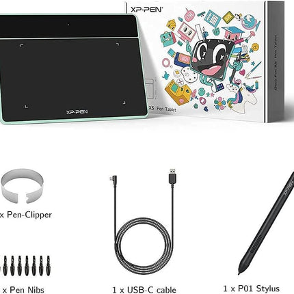 XP-Pen Deco Fun XS Yeşil Grafik Tablet Android Mac Linux Windows Chrome OS