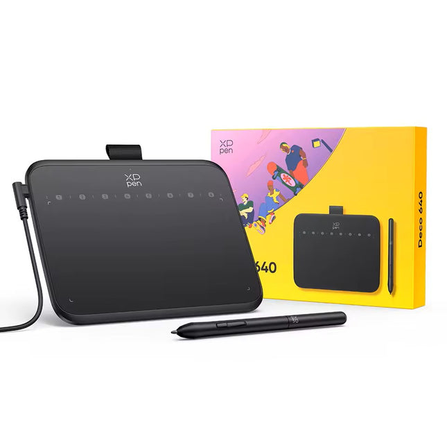 XP-Pen Deco 640 Grafik Tablet 16K 8 Tuş 60° Eğim OSU Android/Windows/Mac