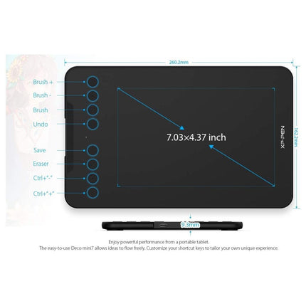 XP-Pen Deco Mini7 Grafik Tablet Android Windows Ios