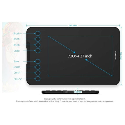 XP-Pen Deco Mini7 Grafik Tablet Android Windows Ios.