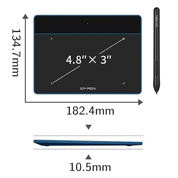 XP-Pen Deco Fun XS Mavi Grafik Tablet Android Mac Linux Windows Chrome OS