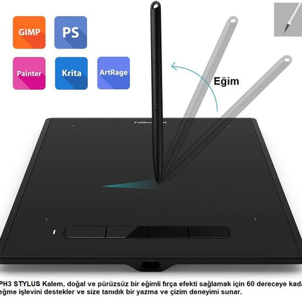 XP-Pen Star G960S 12.5x8.25 inç Grafik Tablet 8192 Basınç 4 Tuşlu