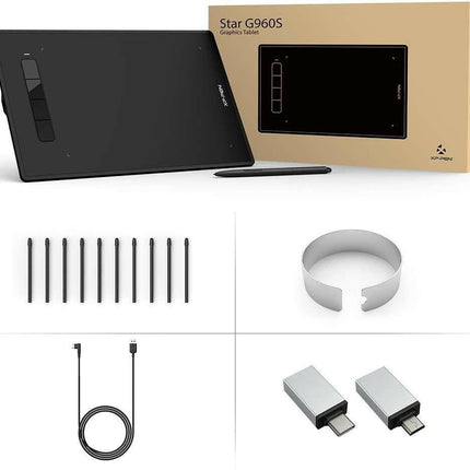 XP-Pen Star G960S 12.5x8.25 inç Grafik Tablet 8192 Basınç 4 Tuşlu.