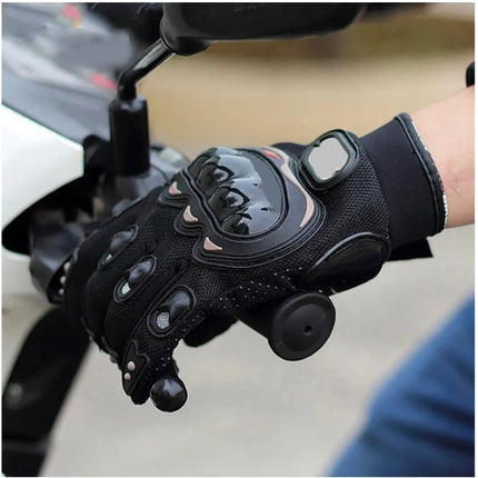 Motosiklet Eldiveni Avuç Içi Korumalı Dokunmatik Uzun Siyah Motor Eldiven Kemik Motorcu Eldiveni